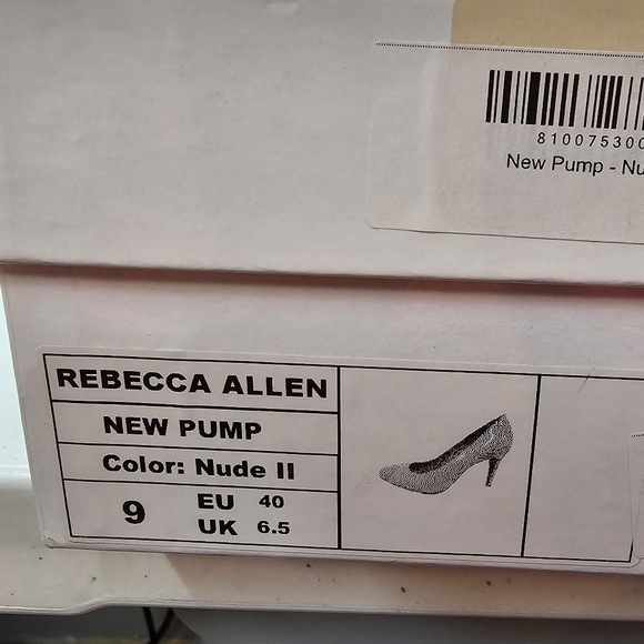 REBECCA ALLEN THE NEW PUMP Patent Leather Tan Pumps Sz 9 NEW!! - Picture 8 of 8